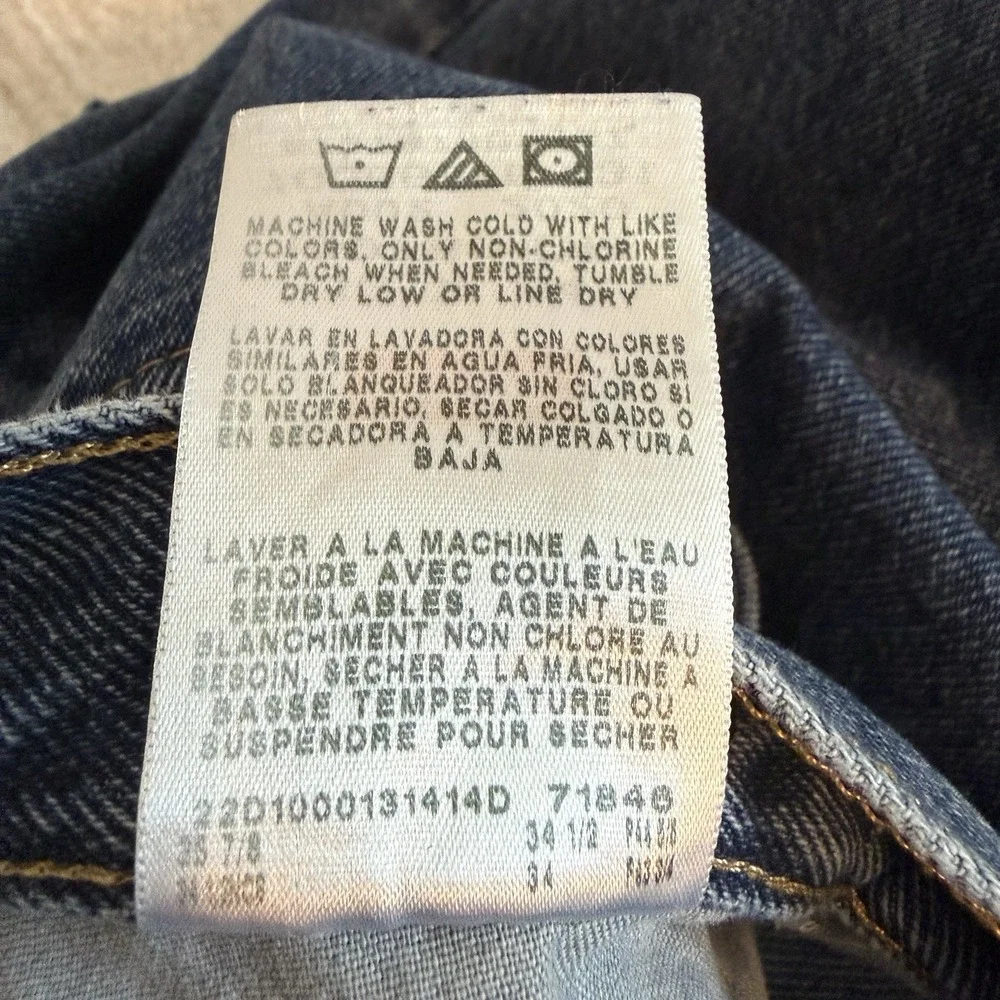 Wrangler Men Relaxed Fit Blue Jeans 33x34 Casual Classic Ranch Workwear Everyday